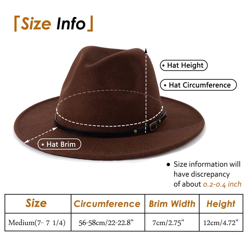 Lisianthus Women Belt Buckle Fedora Hat Coffee - Image 4